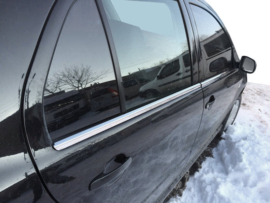 The outer edging of the glass (4 pieces, stainless steel) for Skoda Fabia 2000-2007 - image 1