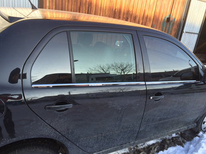 The outer edging of the glass (4 pieces, stainless steel) for Skoda Fabia 2000-2007 - image 2