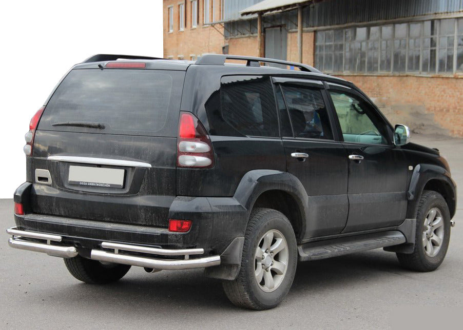 Rear double corner bars AK003-1 (2 pcs, stainless steel) for Toyota Land Cruiser Prado 120 2002-2009 - image 4