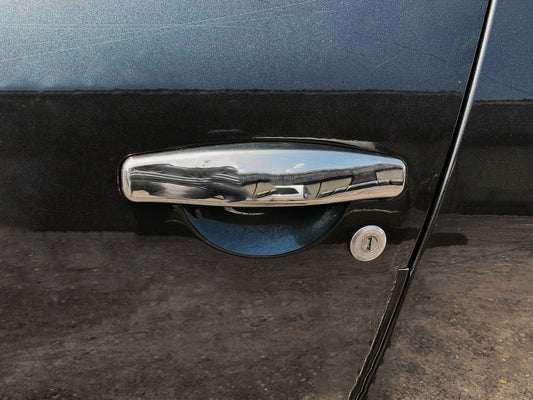 Chrome Door Handle Covers (4 pcs, Stainless Steel) for Nissan Terrano 2014- - image 1