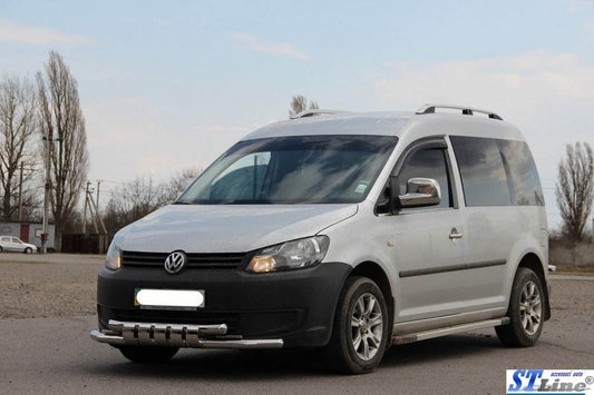 The front whisker Shark ST015 (stainless) for Volkswagen Caddy 2010-2015 - Reelken Auto