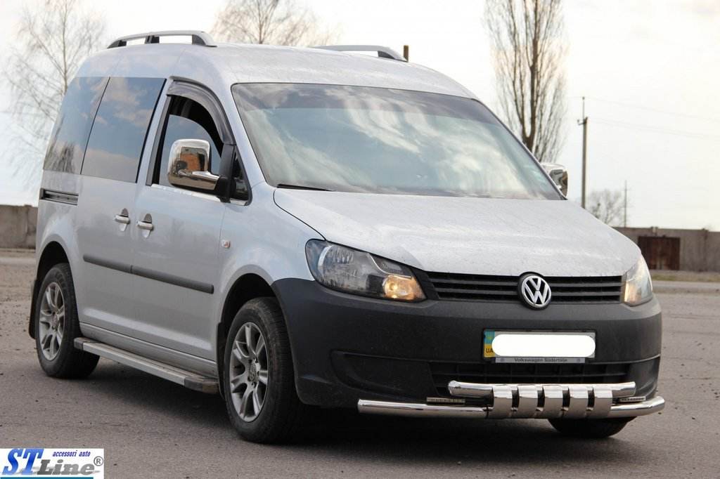 The front whisker Shark ST015 (stainless) for Volkswagen Caddy 2010-2015 - Reelken Auto