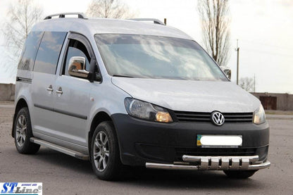 The front whisker Shark ST015 (stainless) for Volkswagen Caddy 2010-2015 - Reelken Auto