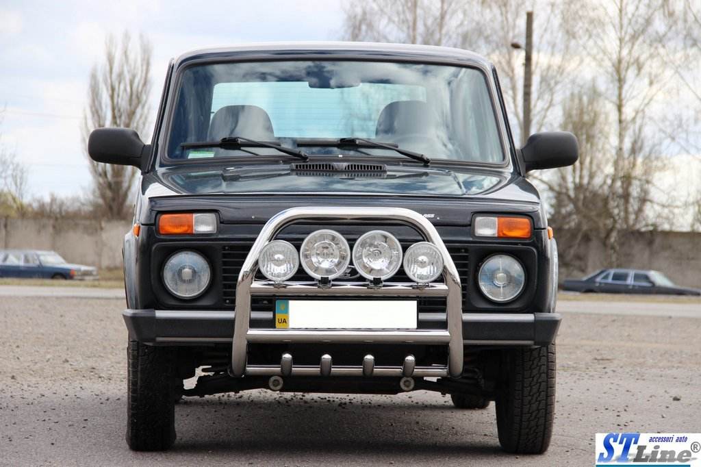 Kangaroo cage QT007 (stainless steel) for Lada Niva and Urban - Reelken Auto