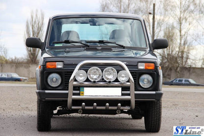 Kangaroo cage QT007 (stainless steel) for Lada Niva and Urban - Reelken Auto