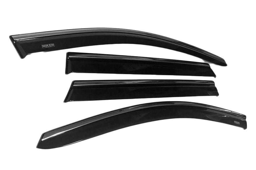 Window deflectors with chrome trim (4 pcs, Niken) for BMW X4 F-26 2014-2018 - image 1