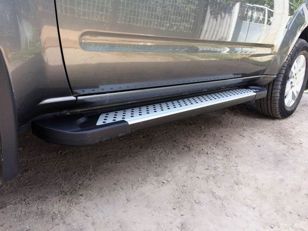 Side sills Allmond Grey (2 PCs Alu.) for Nissan Pathfinder R51 2005-2014 - Reelken Auto