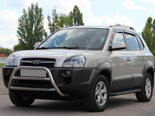 The WT022 bumper guard (stainless) for Hyundai Tucson JM 2004↗ - Reelken Auto