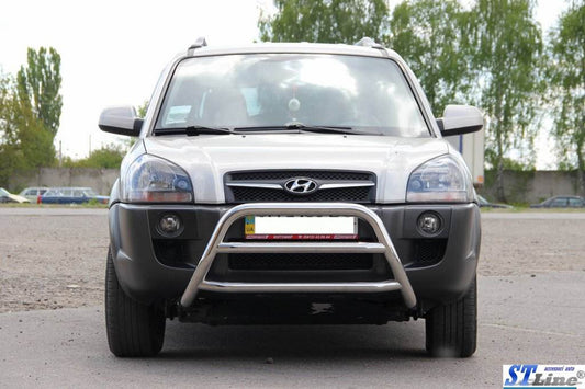 The WT022 bumper guard (stainless) for Hyundai Tucson JM 2004↗ - Reelken Auto