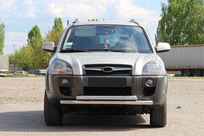 Front protection ST014 (stainless) for Hyundai Tucson JM 2004↗ - Reelken Auto