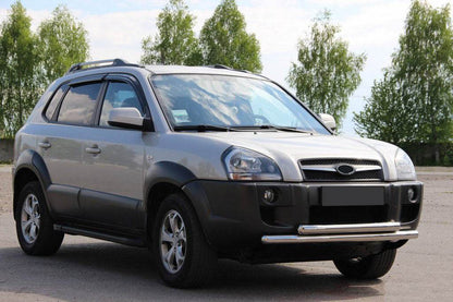 Front protection ST014 (stainless) for Hyundai Tucson JM 2004↗ - Reelken Auto