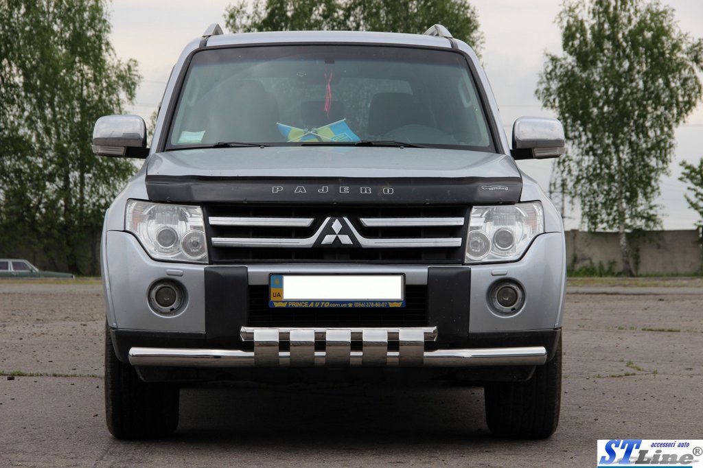 Front Bar ST015 (Stainless Steel) for Mitsubishi Pajero Wagon IV 2006-2021 - image 4