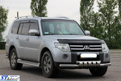 Front protection ST015 (stainless) for Mitsubishi Pajero Wagon IV - Reelken Auto