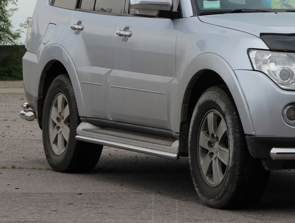 Side Pipes (2 pcs, Stainless Steel) for Mitsubishi Pajero Wagon IV 2006-2021 - image 4