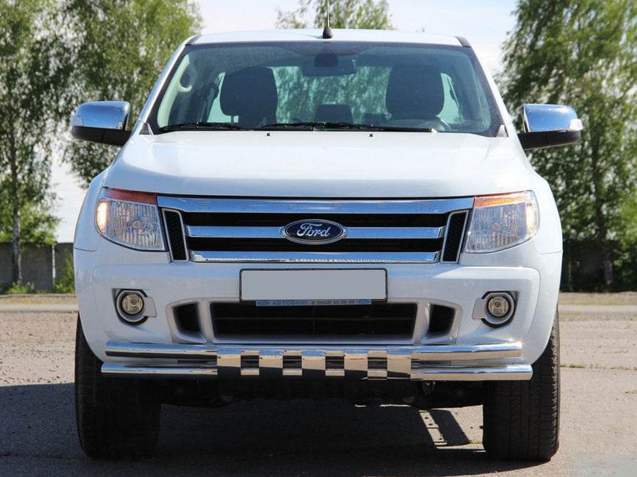 Front protection ST016 (stainless) for Ford Ranger 2011-2022 - Reelken Auto