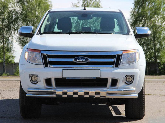 Front protection ST016 (stainless) for Ford Ranger 2011-2022 - Reelken Auto