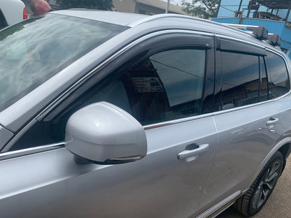 Window deflectors with chrome strip (4 pcs, HIC) for Volvo XC90 2015- - image 8