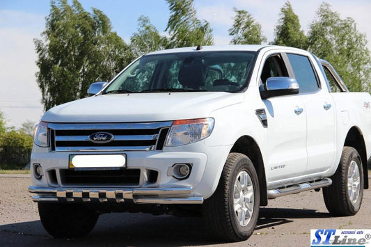 Front protection ST016 (stainless) for Ford Ranger 2011-2022 - Reelken Auto