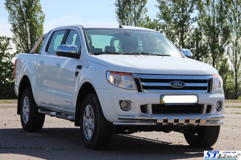 Front protection ST016 (stainless) for Ford Ranger 2011-2022 - Reelken Auto