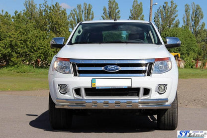 Front protection ST016 (stainless) for Ford Ranger 2011-2022 - Reelken Auto