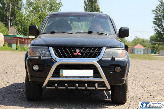 The WT003 bumper guard (stainless) for Mitsubishi Pajero Sport 1996-2007 - Reelken Auto