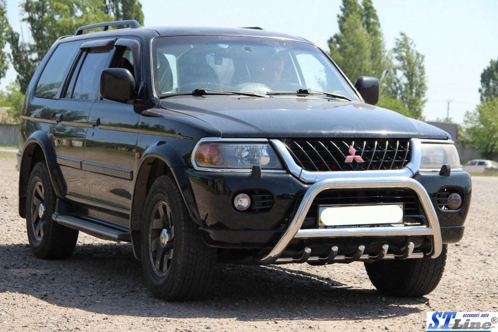 The WT003 bumper guard (stainless) for Mitsubishi Pajero Sport 1996-2007 - Reelken Auto