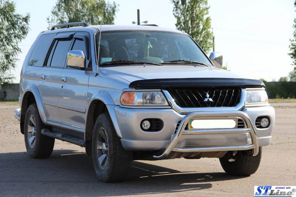The WT022 bumper guard (stainless) for Mitsubishi Pajero Sport 1996-2007 - Reelken Auto