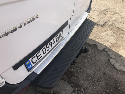 Rear Bumper Protector MATTE (Omsa, Stainless Steel) for Mercedes Sprinter W906 2006-2018 - image 4