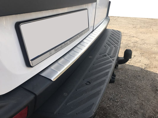 Rear Bumper Protector MATTE (Omsa, Stainless Steel) for Volkswagen Crafter 2006-2016 - image 1