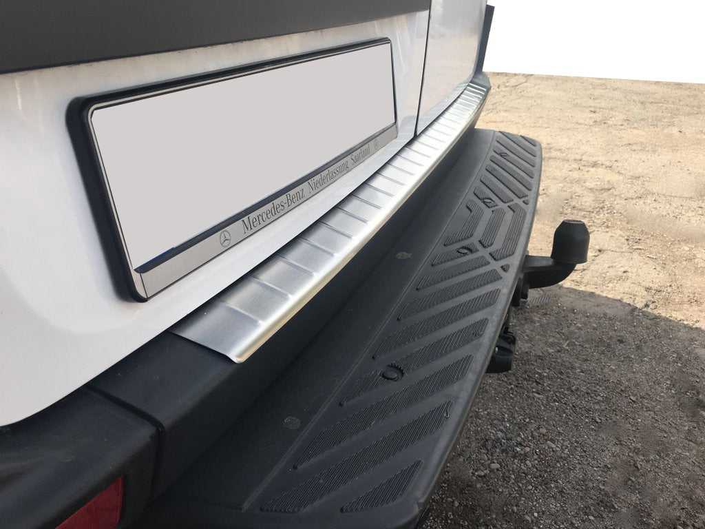 Rear Bumper Protector MATTE (Omsa, Stainless Steel) for Volkswagen Crafter 2006-2016 - image 1