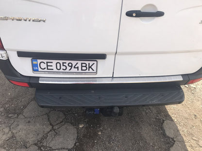 Rear Bumper Protector MATTE (Omsa, Stainless Steel) for Volkswagen Crafter 2006-2016 - image 4