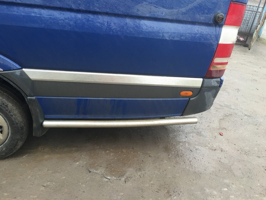 Side pipes behind rear wheel (2 pcs, stainless steel) for Mercedes Sprinter W907/W910 2018- - image 6