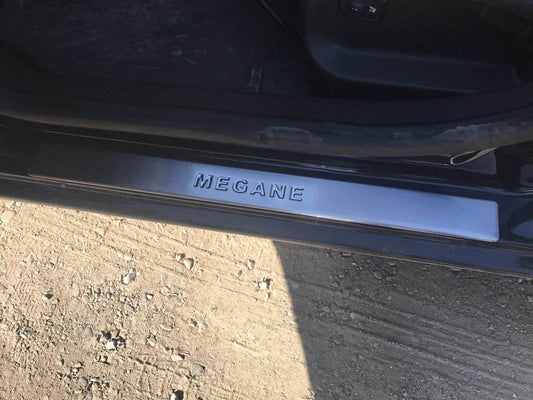 Door sills OmsaLine (4 pieces, stainless steel) for Renault Megane III 2009-2016 - Reelken Auto