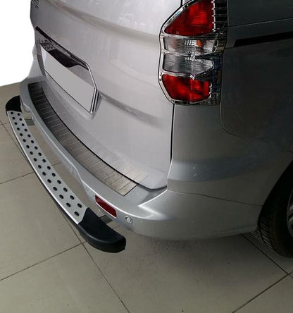 Rear bumper protector OmsaLine (matte, stainless steel) for Ford Courier 2014-2023 - image 1