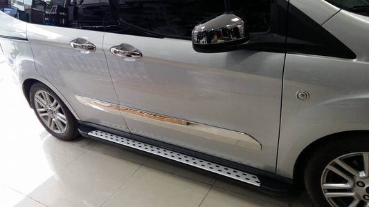 Molding doors (4 pieces, stainless steel) for Ford Courier 2014-2023 - Reelken Auto