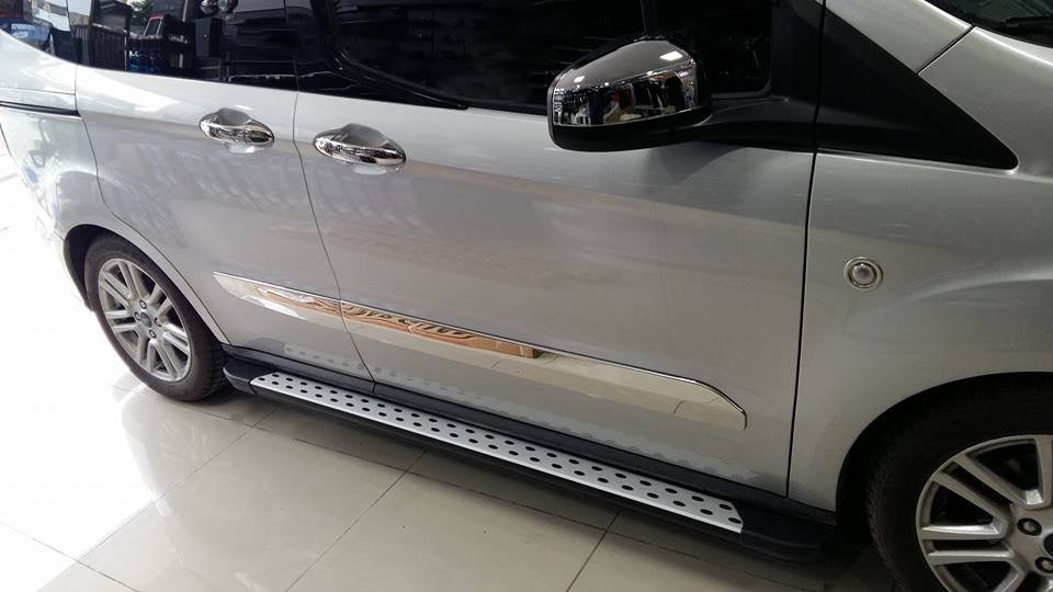 Door moldings stainless steel (4 pcs) for Ford Courier 2014-2023 - image 1