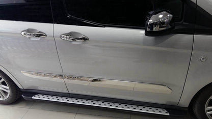 Molding doors (4 pieces, stainless steel) for Ford Courier 2014-2023 - Reelken Auto