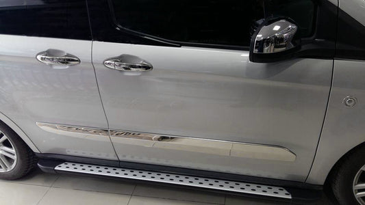 Chrome Door Handle Covers (4 pcs, Stainless Steel) for Ford Courier 2014-2023 - image 2