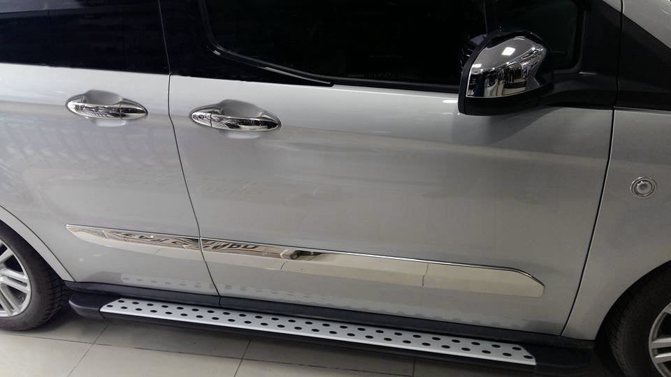 Covers for handles (4 pcs., Stainless steel.) for Ford Courier 2014-2023 - image 2