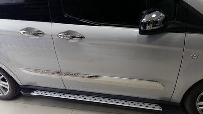 Covers for handles (4 pcs., Stainless steel.) for Ford Courier 2014-2023 - image 2