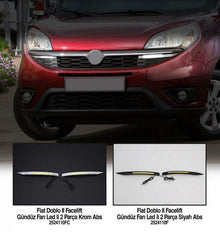 Running lights Chrome (2014↗, LED) for Fiat Doblo II 2010-2022 - Reelken Auto