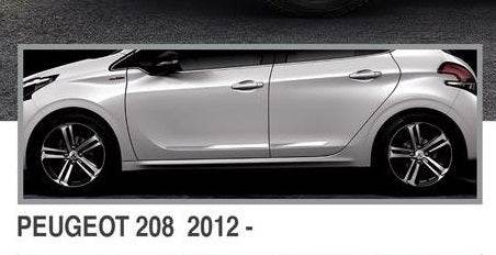Molding Door (4 pieces, stainless steel) for Peugeot 208 2012-2019 - Reelken Auto