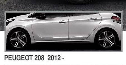 Molding Door (4 pieces, stainless steel) for Peugeot 208 2012-2019 - Reelken Auto