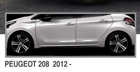 Door Mouldings (4 pcs, Stainless Steel) for Peugeot 208 2012-2019 - image 3