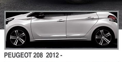 Door Mouldings (4 pcs, Stainless Steel) for Peugeot 208 2012-2019 - image 3
