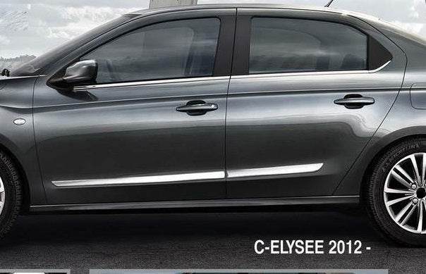 Molding Door (4 pieces, stainless steel.) for Citroen C-Elysee - Reelken Auto