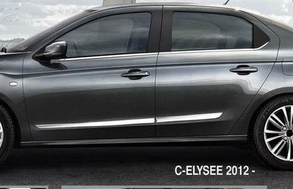 Molding Door (4 pieces, stainless steel.) for Citroen C-Elysee - Reelken Auto
