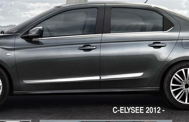 Door Mouldings Stainless Steel (4 pcs) for Citroen C-Elysee 2013-2022 - image 3