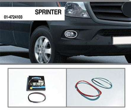 Chrome Fog Light Covers 2013↗ (2 pcs, Stainless Steel) for Mercedes Sprinter W906 2006-2018 - image 3