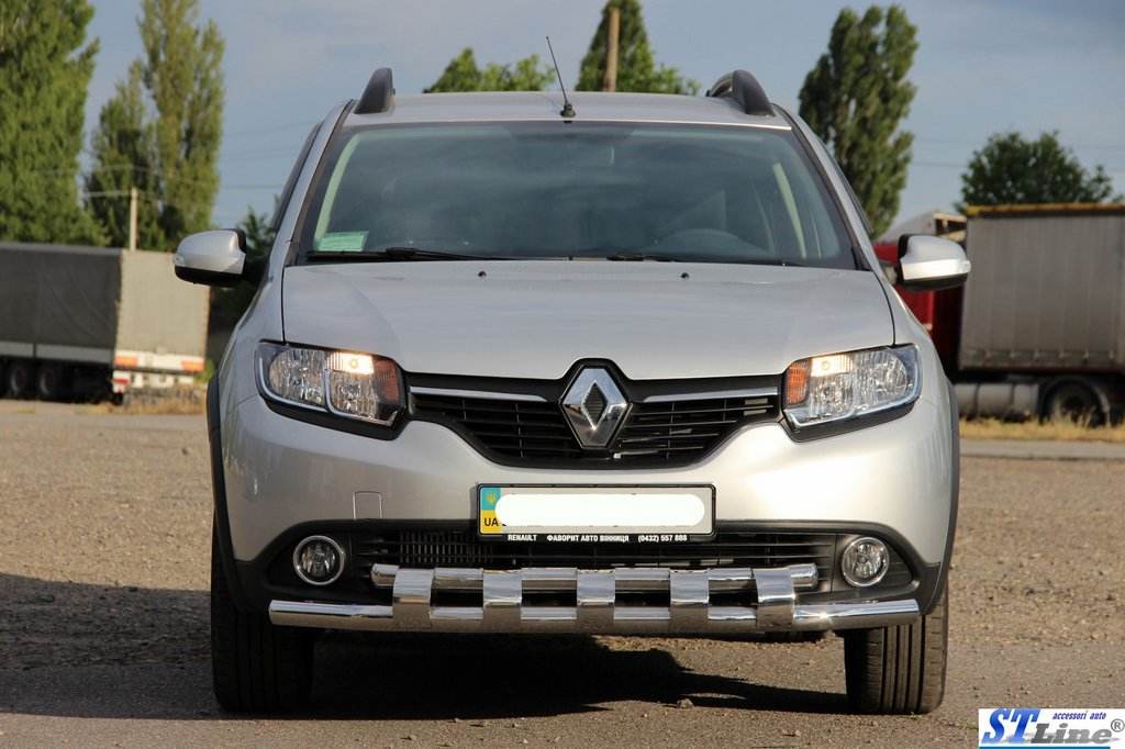 Front arc ST015 (stainless) for Dacia Sandero 2013-2020 - Reelken Auto
